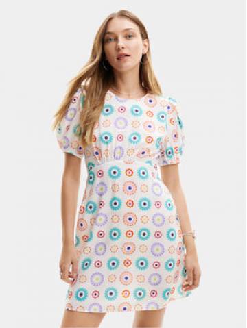 Desigual Літня сукня Edmonton 24SWVW44 Білий Straight Fit Desigual Літня сукня Edmonton 24SWVW44 Білий Straight Fit