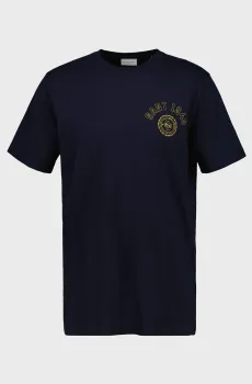 Мужская темно-синяя футболка GARMENT WASHED Синий S Gant 2003254