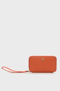 Женский коралловый кошелек LOGOTAPE COMPACT Коралловый ONESIZE Tommy Hilfiger AW0AW18699