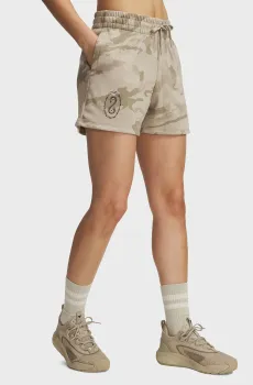 Женские бежевые камуфляжные шорты Pjt Rck Terry Short Бежевый XL Under Armour 1389713-299