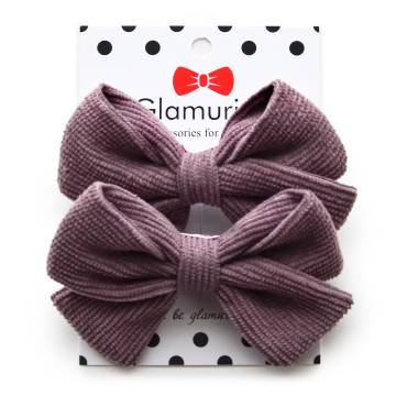 Бантики Glamurino Tina мікровельвет ожина 2 шт (2112.13) Бантики Glamurino Tina мікровельвет ожина 2 шт (2112.13)