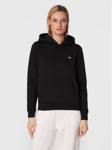 Tommy Jeans Світшот Fleece Hoodie DW0DW09228 Чорний Regular Fit Tommy Jeans Світшот Fleece Hoodie DW0DW09228 Чорний Regular Fit