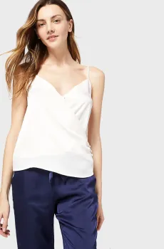 Женский белый топ ESTAMPE Белый S Etam 6509740