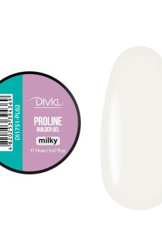 Гель для наращивания ногтей Divia ProLine Builder Gel PL02 Milky, 14 мл