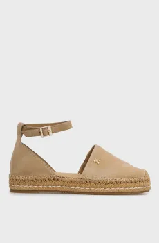 Женские бежевые замшевые сандалии PLATFORM ESPAD Бежевый 36 Tommy Hilfiger FW0FW09144