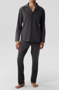 Мужская темно-серая пижама (рубашка, брюки) Серый M Atlantic BNMP-001