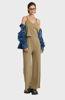 Женский бежевый комбинезон Spaghetti strap loose Бежевый L G-Star RAW D24576,C532