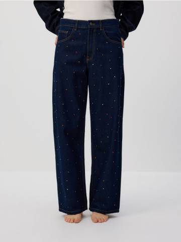 Reserved - LADIES` JEANS TROUSERS - темно-синій - 520GE-59J