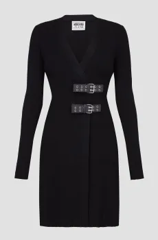 Женское черное платье Черный XS Moschino J0483.8711;0555