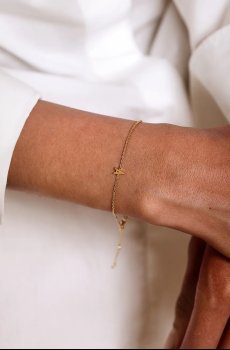 Серебряный браслет с позолотой Design Letters