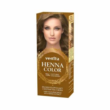 Оттеночный бальзам для волос Venita Henna Color Hair Colouring Balm с экстрактом хны, 114 Gold Brown, 50 мл Оттеночный бальзам для волос Venita Henna Color Hair Colouring Balm с экстрактом хны, 114 Gold Brown, 50 мл