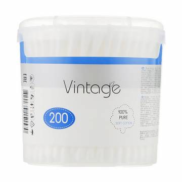 Ватные палочки Vintage Provence Matin Cotton Buds в пластиковом стакане, 200 шт Ватные палочки Vintage Provence Matin Cotton Buds в пластиковом стакане, 200 шт