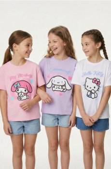 Бавовняні футболки 3 pack Hello Kitty - білий