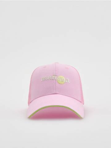 Reserved - Бейсболка з вишивкою - рожевий - 685EC-30X