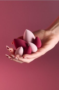 Спонжі для макіяжу 6 шт. у декоративній упаковці - різнобарвний