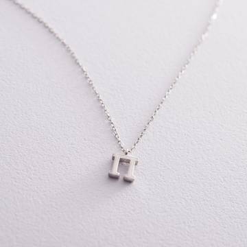 Серебряное колье с буквой П 18963б Серебряное колье с буквой П 18963б