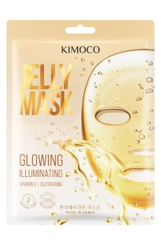 Осветляющая гелевая маска для лица Kimoco Beauty Glowing Illuminating Jelly Mask с витамином С и глутатионом, 23 мл