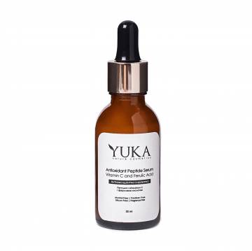 Антиоксидантная пептидная сыворотка для лица Yuka Antioxidant Peptide Serum с витамином С и феруловой кислотой, 30 мл Антиоксидантная пептидная сыворотка для лица Yuka Antioxidant Peptide Serum с витамином С и феруловой кислотой, 30 мл