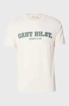 Мужская белая футболка GRAPHIC SS T-SHIRT Белый M Gant 2003345