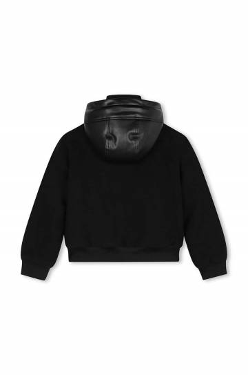 Детская куртка с примесью шерсти Karl Lagerfeld цвет чёрный Z30271 Детская куртка с примесью шерсти Karl Lagerfeld цвет чёрный Z30271