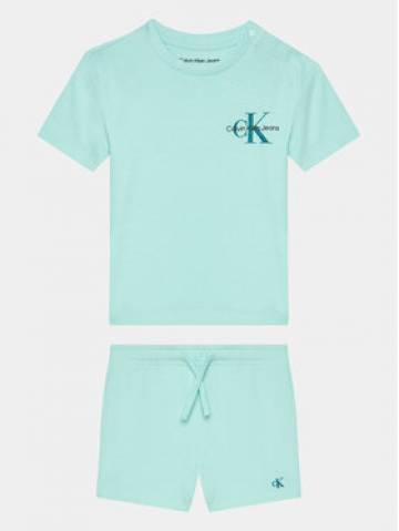 Calvin Klein Jeans Набір футболка та шорти Monogram Logo IN0IN00176 Голубий Regular Fit Calvin Klein Jeans Набір футболка та шорти Monogram Logo IN0IN00176 Голубий Regular Fit