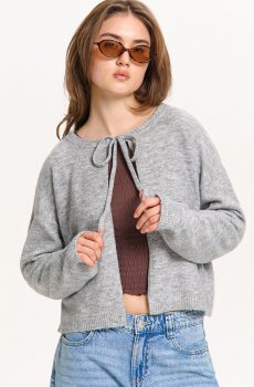 Cropp - Светр з поясом - light grey