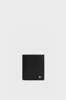 Мужской черный кожаный кошелек FLAG TRIFOLD Черный ONESIZE Tommy Hilfiger AM0AM13521
