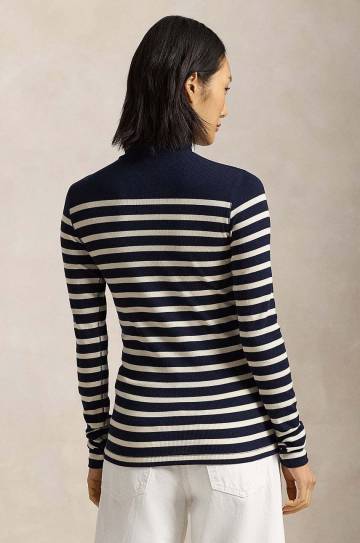 Свитер Polo Ralph Lauren женский цвет синий с гольфом 211947943 Свитер Polo Ralph Lauren женский цвет синий с гольфом 211947943
