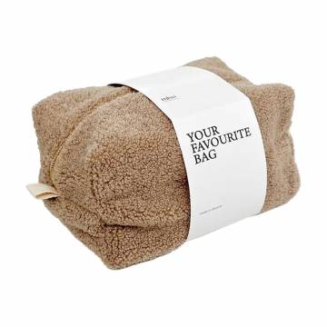 Косметичка Miso Your Favourite Bag Teddy светло-коричневая, средняя, квадратная, 23*15*15 см (WW002-4)