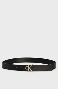 Женский черный кожаный двусторонний ремень MONO PL REV LTHR BELT 30MM Черный 75 Calvin Klein K60K612288