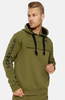 Мужское оливковое худи RUSHEN Оливковый XXL Lonsdale 117309