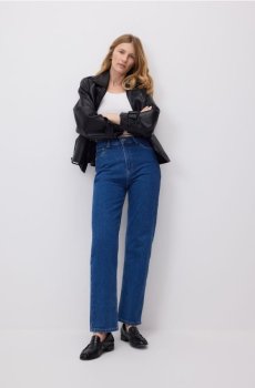 Reserved - Джинси прямого крою з завищеною талією - синій - 994EG-55J