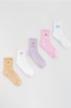 Reserved - Бавовняні шкарпетки Hello Kitty 5 шт. - різнобарвний - 846GX-MLC