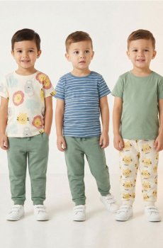 Трикотажні джогери, 2 пари - кремовий