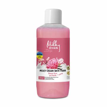 Молочная крем-пена для ванн Milky Dream Дамасская роза и ваниль, 1 л Молочная крем-пена для ванн Milky Dream Дамасская роза и ваниль, 1 л