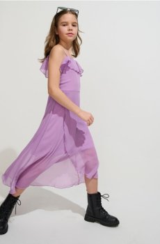 Тюлева сукня з відкритими плечима - Фіолетовий