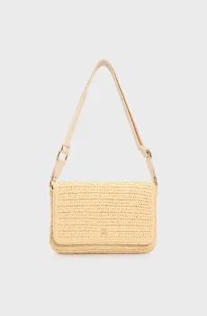 Женская бежевая сумка TH SPRING LOGO CONV CROSSOVER Бежевый ONESIZE Tommy Hilfiger AW0AW17224