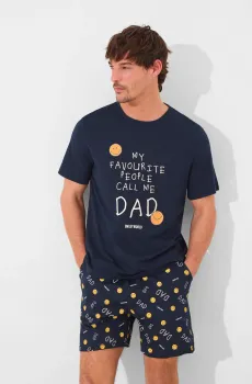Мужская темно-синяя пижама (футболка, шорты) Синий S womensecret 2769944