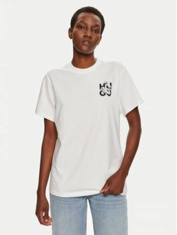 Hugo Футболка Vintage 50520307 Écru Relaxed Fit Hugo Футболка Vintage 50520307 Écru Relaxed Fit