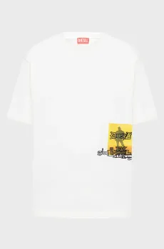 Мужская белая футболка T-BOGGY-V7 Белый L Diesel A23118 0PLAT