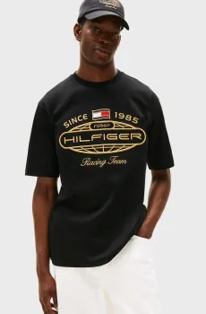 Мужская черная футболка Tommy Hilfiger x F1 MOVIE Черный L Tommy Hilfiger MW0MW41390