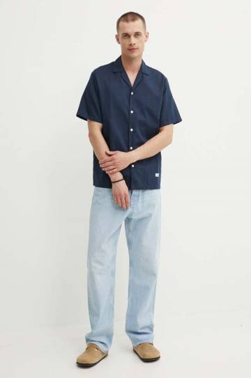Льняная рубашка Marc OPolo DENIM цвет синий relaxed 5000005076 Льняная рубашка Marc OPolo DENIM цвет синий relaxed 5000005076