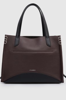 Коричная кожаная сумка-тоут Loafer Cabas