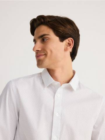 Reserved - Сорочка slim fit із високим вмістом бавовни - білий - 7940H-00P Reserved - Сорочка slim fit із високим вмістом бавовни - білий - 7940H-00P