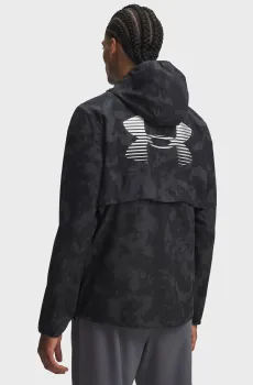 Мужская черная камуфляжная ветровка UA Velociti Pro Storm Jacket Черный M Under Armour 6005897-016