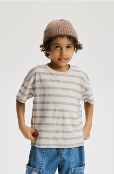 Reserved - Бавовняна футболка з нашивкою - нюдовий - 775HE-02X