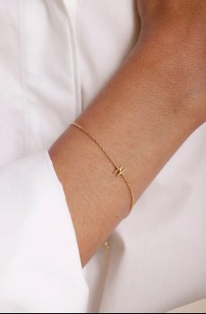 Серебряный браслет с позолотой Design Letters