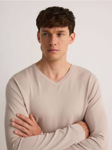 Reserved - Светр з віскози - бежевий - 2572C-08X