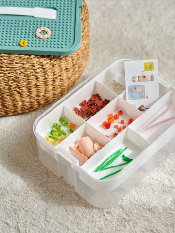 Контейнер для зберігання з перегородками - блакитний