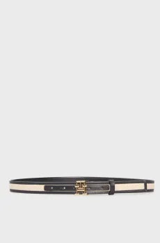 Женский ремень TH LOGO 2.5 CANVAS Синий 90 Tommy Hilfiger AW0AW17249